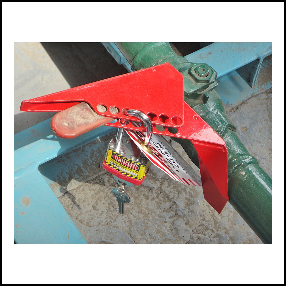 BALL VALVE LOCKOUT, STEEL - LOTO SAFETY PRODUCTS