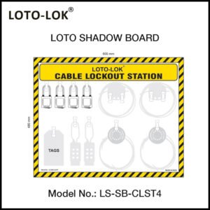 LOTO SHADOW BOARD, CABLE LOCKOUT STATION, (Empty Board)