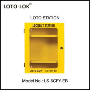 LOCKOUT STATION, STEEL, LS-6CFY-EB, (Empty Station)