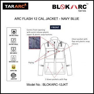 ARC FLASH JACKET (MEN), ARC RATING: 12 CAL/CM² , HRC 2 - LOTO SAFETY ...