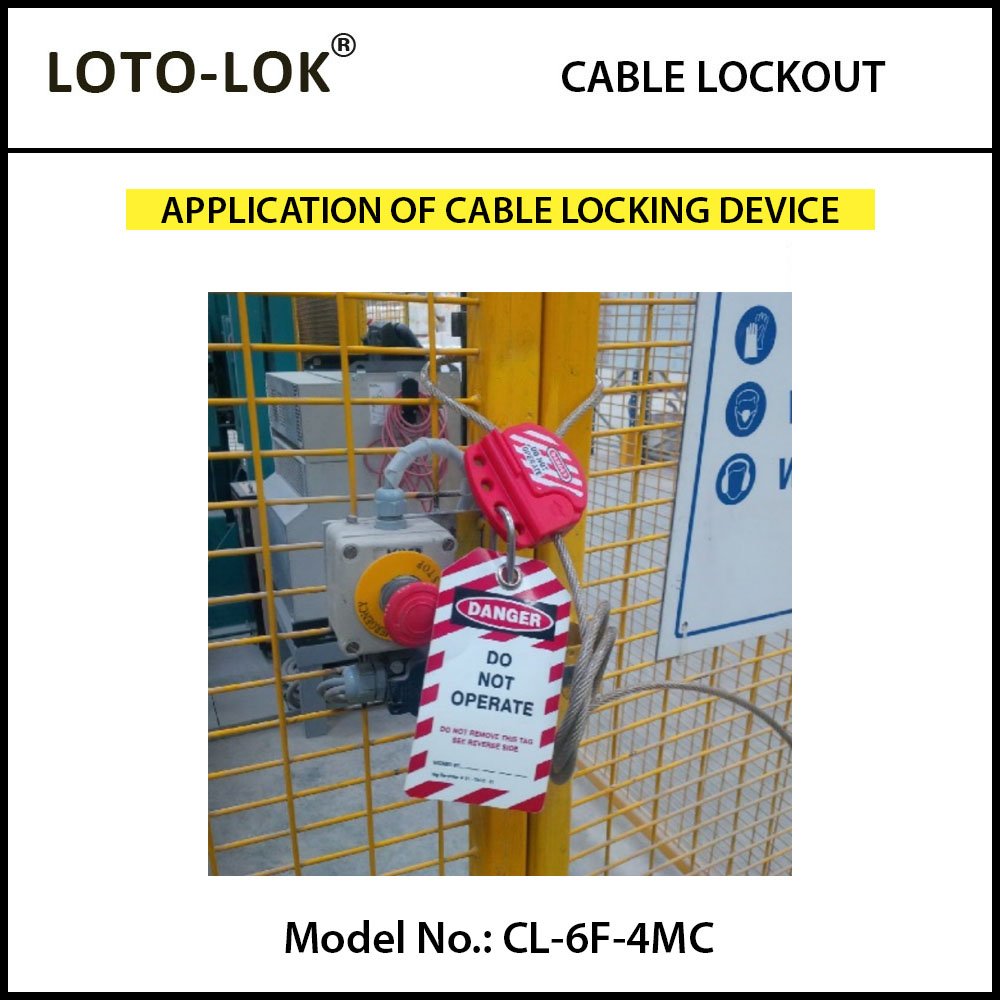 CABLE LOCKOUT, ADJUSTABLE WITH STAINLESS STEEL PVC COATED CABLE - LOTO ...