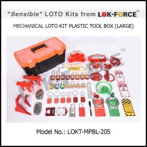 LOTO MECHANICAL KIT PLASTIC TOOL BOX – LARGE