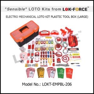 LOTO ELECTRO-MECHANICAL KIT PLASTIC TOOL BOX – LARGE